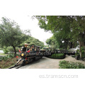 Tren de pista antigua para niños en el parque